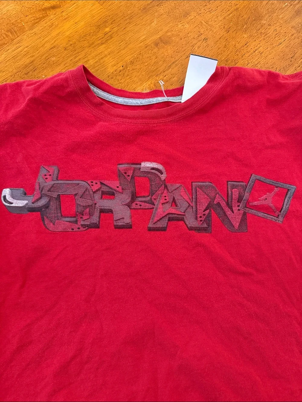 Jordan Red Short Sleeve Graphic Tee for Men xxl